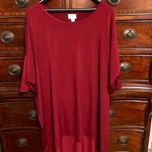 Burgundy Lularoe Irma top XXL